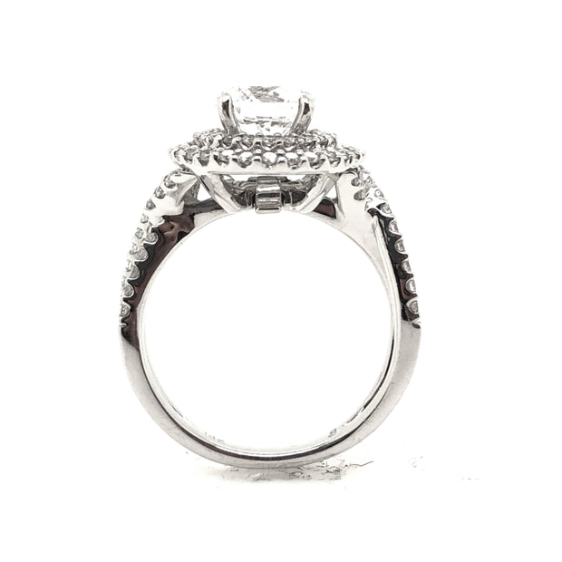 White Gold Halo Engagement Ring