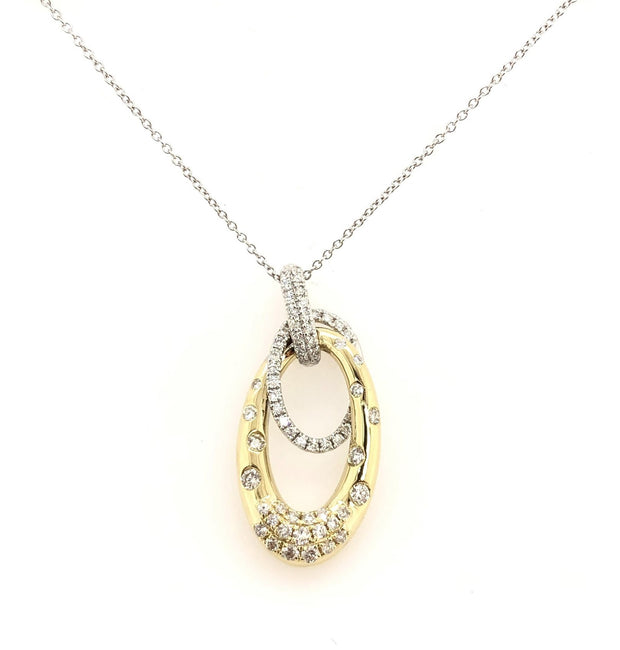 White/Yellow Gold Diamond Fashion Pendant