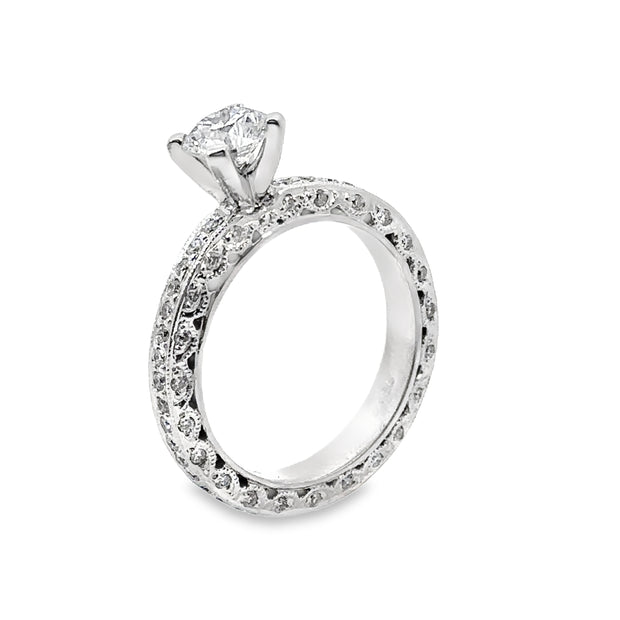 Lab Grown White Gold Diamond Engagement Ring