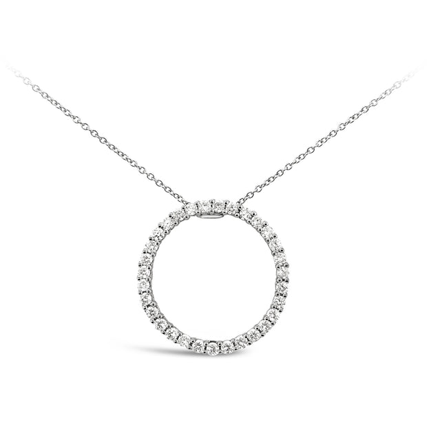 White Gold Diamond Circle Pendant