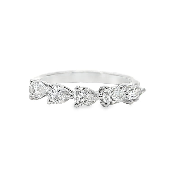 White Gold Five Stone Diamond Band