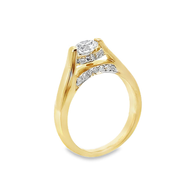 Lab Grown Yellow Gold Diamond Engagement Ring