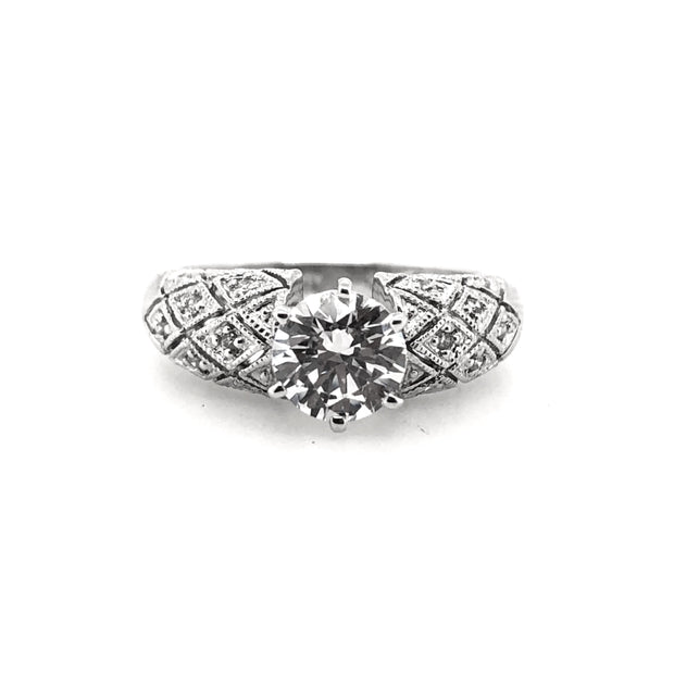 White Gold Diamond Engagement Ring