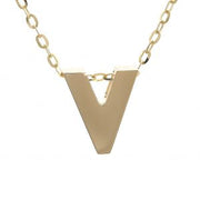 Yellow Gold Initial Necklace